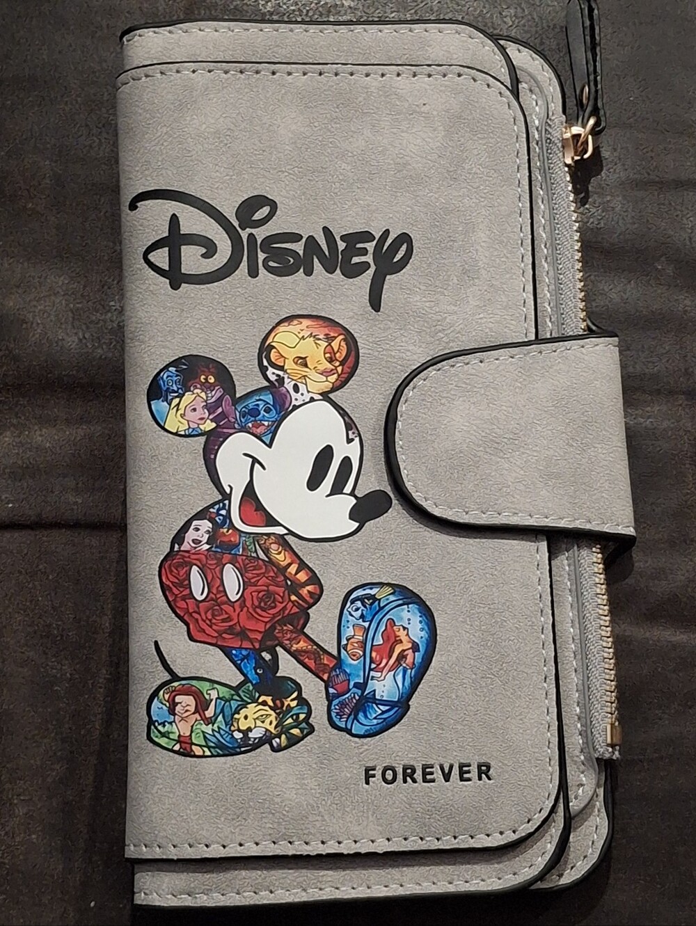 Colorful Mickey Mouse Grey Long Wallet - Picture 5 of 7
